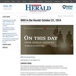 WWI in the Herald: October 21, 1914