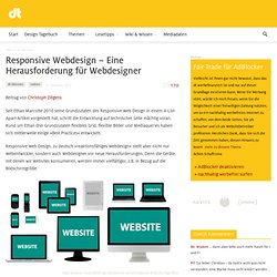 Responsive Webdesign – Eine Herausforderung für Webdesigner