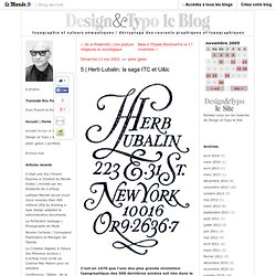 Herb Lubalin: la saga ITC et U&amp;lc - design et typo - Blog LeMonde.fr