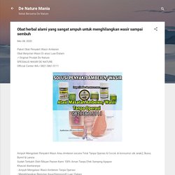 Obat herbal alami yang sangat ampuh untuk menghilangkan wasir sampai sembuh