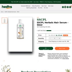 Natural Hair Serum For Damaged Hair – Heebs Healthcare PVT LTD