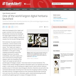 Russia: One of the world largest digital herbaria launched