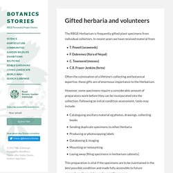 Gifted herbaria and volunteers