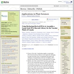 Herbarium-Derived DNAs to Assemble a Large-Scale DNA Barcode Library