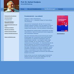 Prof. Dr. Herbert Gudjons: Frontalunterricht