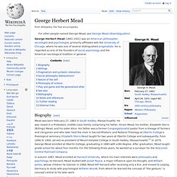 George Herbert Mead