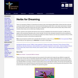 Herbs for Dreaming
