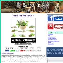 Herbs For Menopause