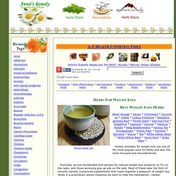 Herbs For Natural Weight Control Herbal Remedies