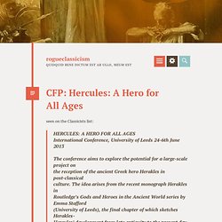 CFP: Hercules: A Hero for All Ages