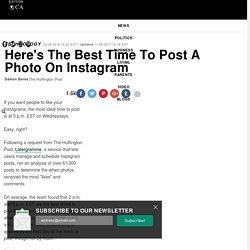 Here's The Best Time To Post A Photo On Instagram
