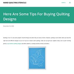 Looking For Easy Feather Quilting Designs