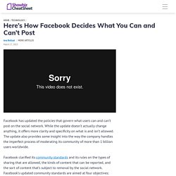 Here’s How Facebook Decides What You Can and Can’t Post