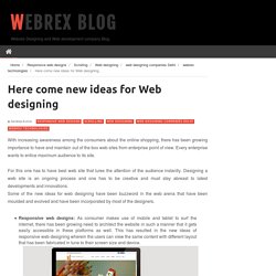 Here come new ideas for Web designing