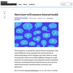 Voilà comment nous mesurerons l’état de santé d’Internet – Bulletin de santé d’Internet
