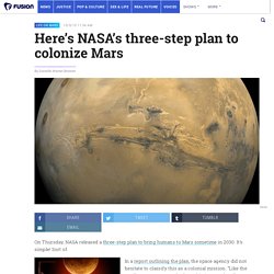 Here’s NASA’s three-step plan to colonize Mars