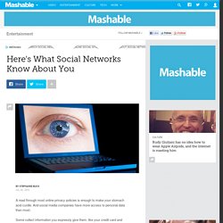 Here's What Social Networks Know About You