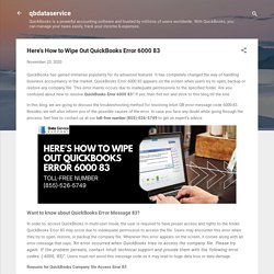 Use this quick guide to resolve QuickBooks Desktop error 83