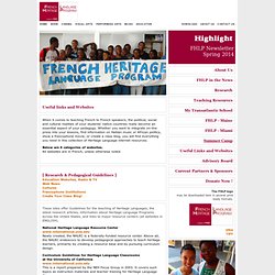 French Heritage Language Program