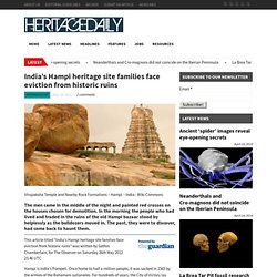 Archaeology News & Press Releases : India's Hampi heritage site families face eviction from historic ruins