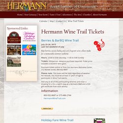 Hermann Wine Trail Tickets - Hermann Missouri