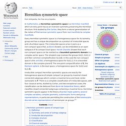 Hermitian symmetric space