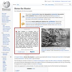 Herne the Hunter - Wikipedia