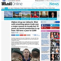 Heroin production in Afghanistan has RISEN 61%
