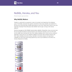 NoSQL, Heroku, and You