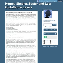 Herpes Simplex Zoster and Low Glutathione Levels