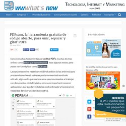 PDFsam, la herramienta gratuita de código abierto, para unir, separar y girar PDFs