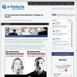 12 Herramientas Para Detectar el Plagio en Textos- Un portal de historia y TIC