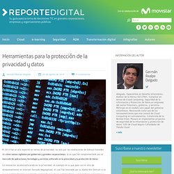 Herramientas para la protección de la privacidad y datos. Germán Realpe Delgado.