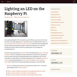 Lighting an LED on the Raspberry Pi