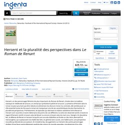 Hersent et la pluralité des perspectives dans Le Roman de Renart: Ingenta Connect
