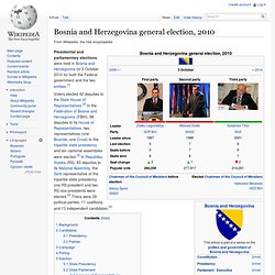 Bosnia and Herzegovina general election, 2010