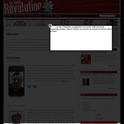 The Mobile Revolution » Het team » The Mobile Revolution