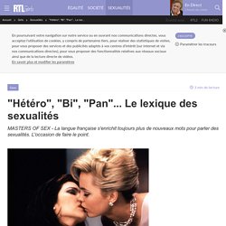 "Hétéro", "Bi", "Pan"... Le lexique des sexualités