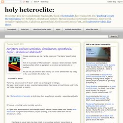 Scripture and sex: semiotics, simulacrum, synesthesia, Sapir