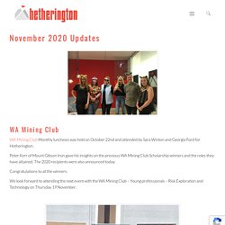 November 2020 Updates - Hetherington Tenement Consultant