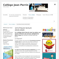1/4 d’heure lecture 2019-2020 – Collège Jean Perrin