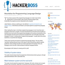 Heuristics for Programming Language Design