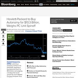 HP to Spin Off PCs, Eyes Software Purchase