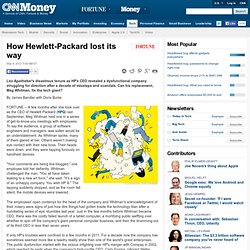 How Hewlett-Packard lost its way