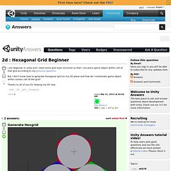 2d : Hexagonal Grid Beginner