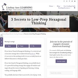 3 Secrets to Low-Prep Hexagonal Thinking