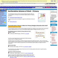 RE: General resources: Schemes of Work