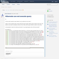 Hibernate can not execute query - JBoss Community