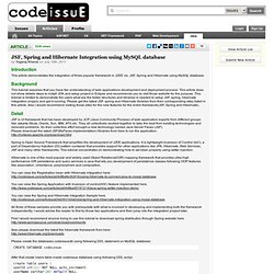JSF, Spring and Hibernate Integration using MySQL database - CodeIssue