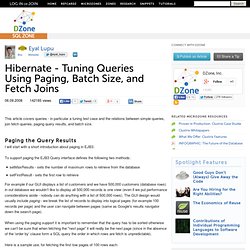 Hibernate - Tuning Queries Using Paging, Batch Size, and Fetch Joins